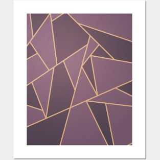 Purple Art Deco Pattern Posters and Art
